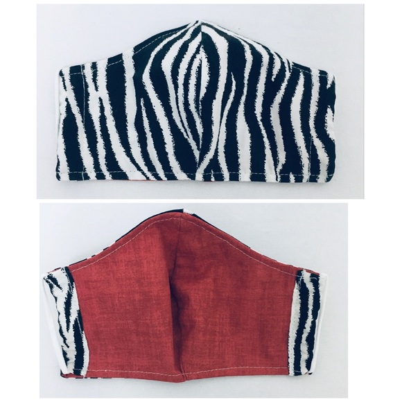Accessories - FACE MASK ZEBRA FABRIC 💯 % COTTON REUSABLE